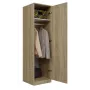 Vaattekaappi Topeshop SD-50 SON KPL 5 hyllyä 1 ovi tammi