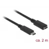 USB-kaapeli DeLOCK SuperSpeed USB 3.2 Gen 1 2 m USB-C musta