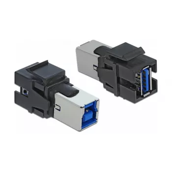 Keystone-moduuli DeLOCK 86395 litteä musta USB A