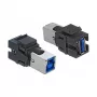 Keystone-moduuli DeLOCK 86395 litteä musta USB A
