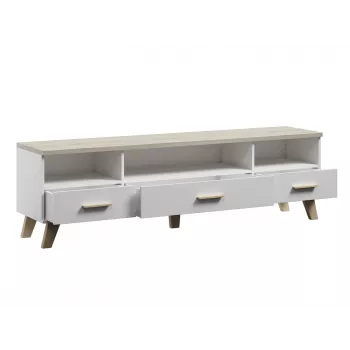 Cama RTV-taso LOTTA 180cm valkoinen + sonoma-tammi