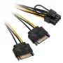 2× 15-pin SATA - 1× 6-pin PCIe -adapteri - adapteri - digitaalinen/data (AK-CBPW19-15)