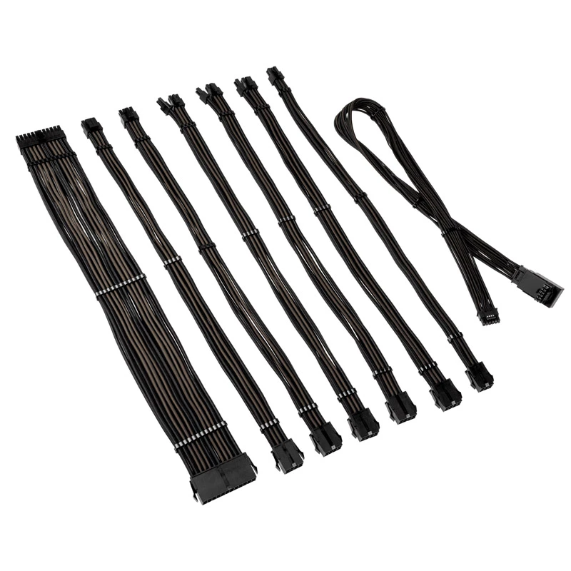 Kaapelin jatkosarja Kolink Core Pro 12V 2x6-Pin Type 1 – Jet musta/gunmetal