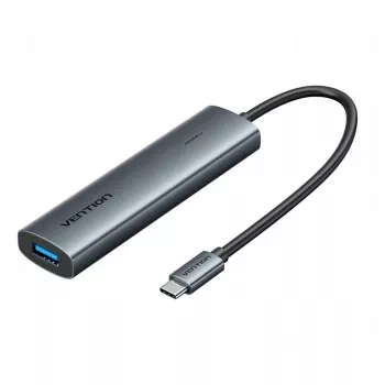 Keskitin 5-in-1 USB-C 3.0 Vention 0,15 m