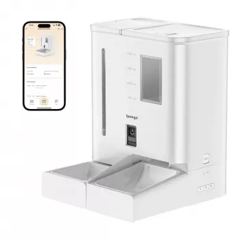 Automaattinen ruokinta-automaatti Sponge SPONGE Pet Feeder Smart DUAL — älykäs kaksikulhoinen ruokinta-automaatti lemmikeille