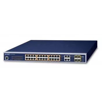 PLANET GS-4210-24P4C - kytkin - hallittava - 24 x 10/100/1000 (PoE+) + 4 x Combo Gigabit-SFP - pöytä-/runkomalli - PoE+ (220 W) (GS-4210-24P4C)