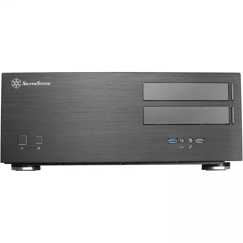 SilverStone Grandia GD08 - Desktop - SSI EEB - ilman virtalähdettä - musta - USB/audio