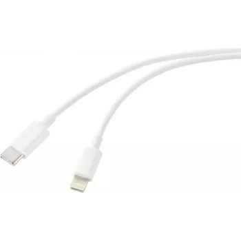 Renkforce USB-kaapeli USB 2.0 USB-C -pistoke Apple Lightning -pistoke valkoinen (RF-6857550)