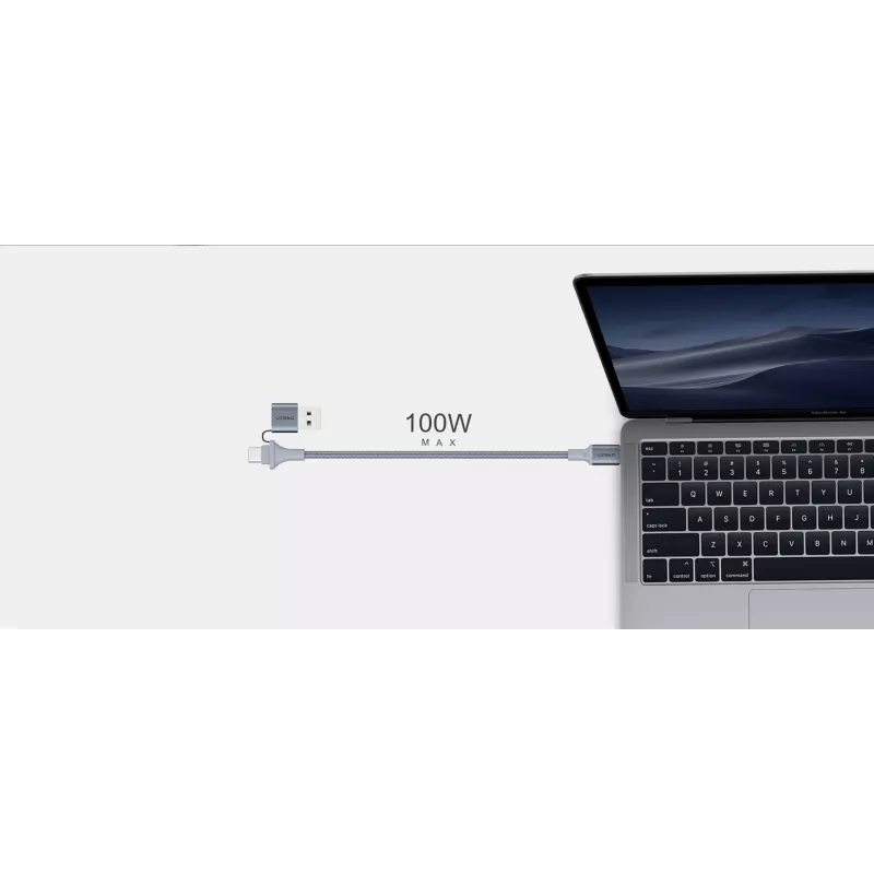 USB Type-C 2-in-1 -kaapeli Orsen S8, 5A, 1,5 m (pikalataus/tiedonsiirto)