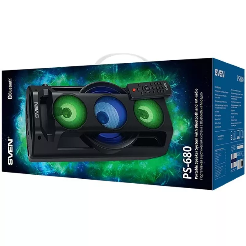 SVEN PS-680 Bluetooth-kaiutin 65W, FM, karaoke