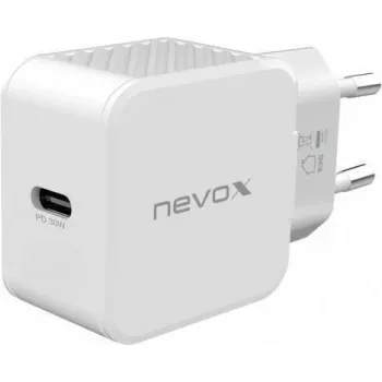 nevox USB PD Type-C laturi (verkkovirtalaite) 30 wattia valkoinen (2008)