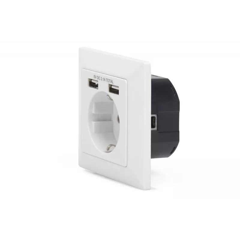 Turvapistorasia uppoasennukseen Digitus DA-70613 2 USB-liitännällä