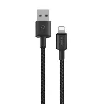 USB-A–Lightning-kaapeli Orsen S9L 1 m 2,1A — musta