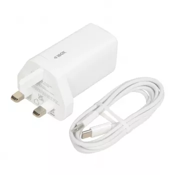 iBOX C-65 valkoinen, GaN 65W yleislaturi UK-pistoke