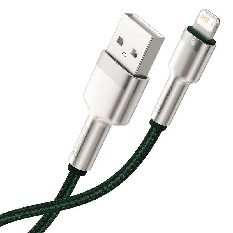 USB-A–Lightning-kaapeli Baseus 1 m, vihreä