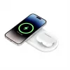 Belkin WIZ021VFWH - 2-in-1 langaton latausalusta Qi2-teknologialla 15 W, valkoinen