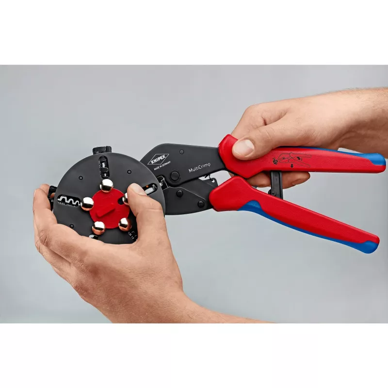 Knipex 97 33 02 kaapelipuristin puristustyökalu sininen, punainen