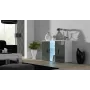 Sideboard cama meble SOHO S7, 120 cm, valkoinen/harmaa korkeakiilto, 3 ovea, 4 hyllyä