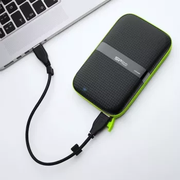 SILICON POWER Armor A60 - kiintolevy - 4TB - ulkoinen (kannettava) - 2.5 (6,4 cm) - USB3.0 - musta (SP040TBPHDA60S3K)