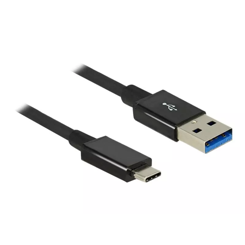 DeLOCK Premium - USB-kaapeli - 24-pin USB Type-C (uros) - 9-pin USB Type-A (uros) - 1,0 m (USB 3.1 Gen2) - musta (83983)
