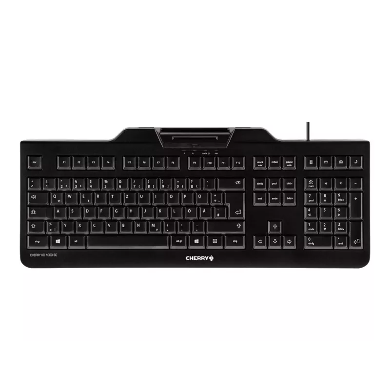 CHERRY KC 1000 SC näppäimistö USB QWERTZ sveitsiläinen musta