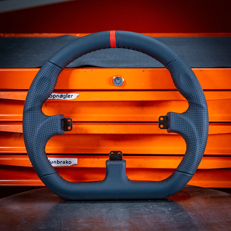 Asetek SimSports GT Rim - Closed D, nahka - musta