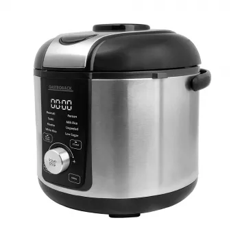 Riisinkeitin GASTROBACK Rice Control Low Carb & Steam, 3 l, 450 W, musta/ruostumaton teräs