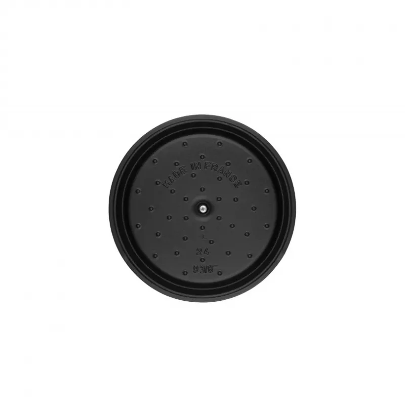 Staub La Cocotte 20 cm pyöreä, musta, valurauta (40509-487-0)