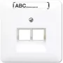 Seinäpistorasia RJ-45 Jung CD 569-2 NAUA WW — valkoinen