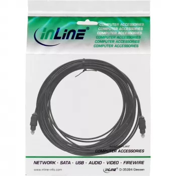 InLine Optinen audiokaapeli Toslink uros/uros, 15 m, musta (89916)