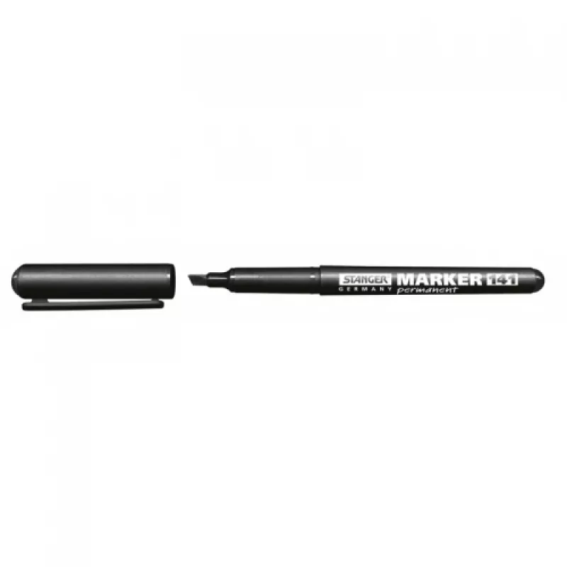 Permanenttitussi Stanger M141, musta muste, 1–3 mm kärki