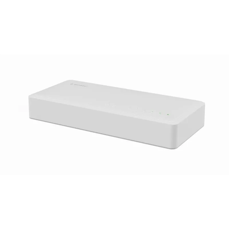 Hallitsematon kytkin GEMBIRD NSW-G8-01 – 8× Gigabit Ethernet (10/100/1000), valkoinen, DC 5V