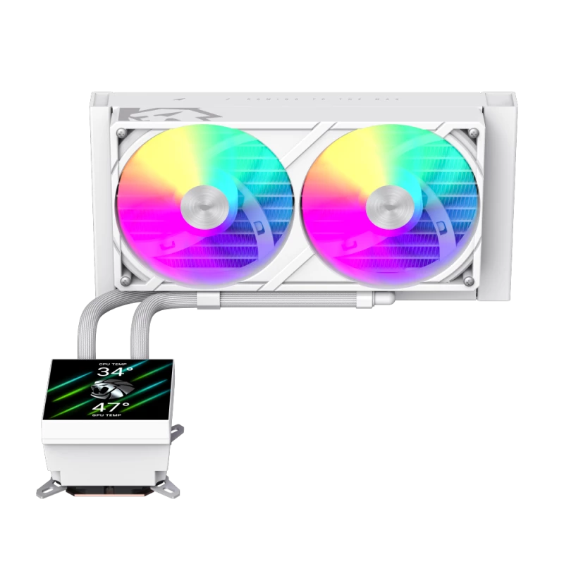 Gamemax CPU-nestekühler | GLACIER 240 LCD WH | Intel, AMD