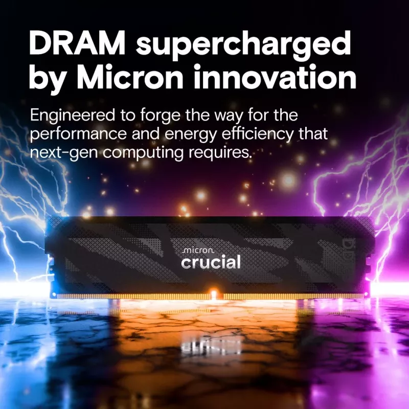 DDR5-RAM-muistimoduuli CRUCIAL Pro OC 16GB (1×16GB) 6400 MT/s CL32