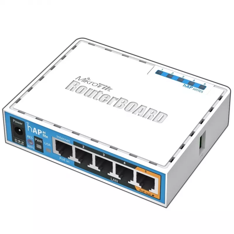 Mikrotik HAP ac lite 733 Mbit/s valkoinen Power over Ethernet (PoE)