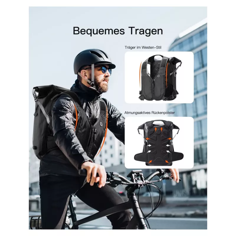inateck kannettavan tietokoneen reppu BP06003 harmaa/musta 25-30L