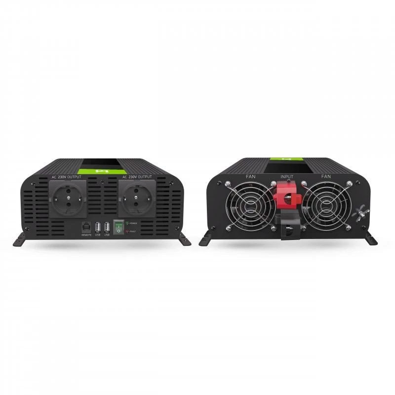 Green Cell INVGC11 jännitemuunnin auto 2000 W musta
