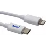 USB-C-Lightning-kaapeli helos 718011 – 1 m, valkoinen, tietojen synkronointi ja lataus