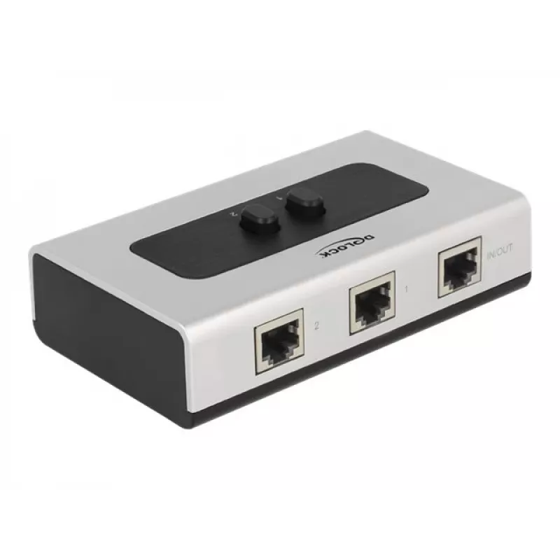 Keskitin DeLOCK 87673 1000 Mbit/s musta harmaa