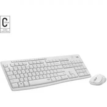 Logitech MK295 hiljainen näppäimistö & hiiri -sarja, valkoinen, langaton USB-vastaanottimella, sveitsiläinen asettelu, 920-009872