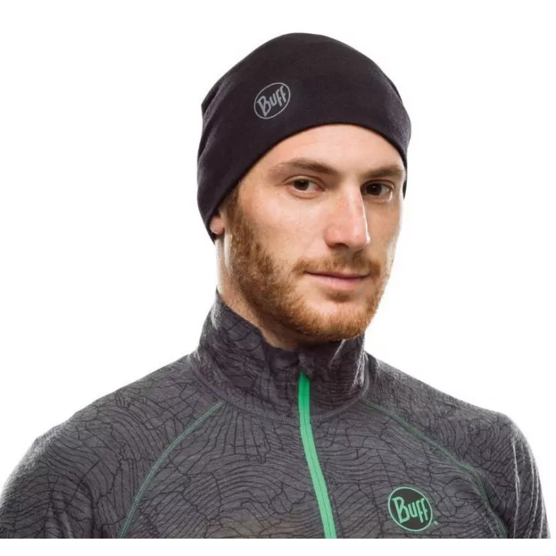 Pipo Buff Merino Midweight — Solid musta, yksi koko, merinovilla, syksy/talvi, urheilu