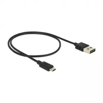 USB-kaapeli DeLOCK 83845 USB 2.0 0,5 m USB A Micro-USB B musta
