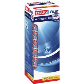 Teippi Tesa 58260 läpinäkyvä 19 mm x 33 m — 8 kpl:n pakkaus