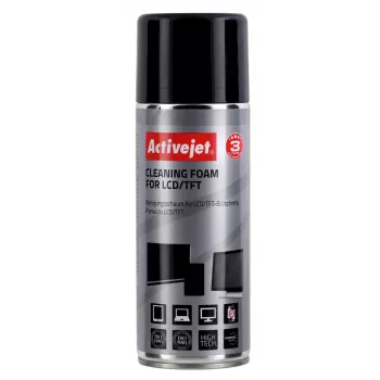 Laitepuhdistusvaahto ActiveJet AOC-105, suihkepullo 400 ml LCD-/LED-/plasmanäytöille ja muoveille