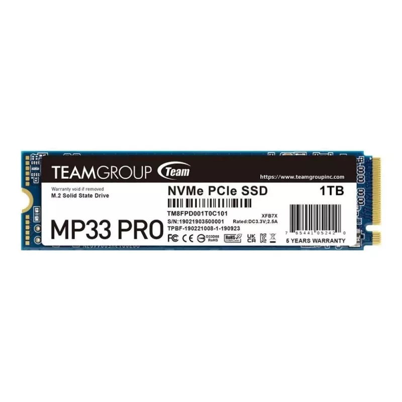SSD-asema Team Group 1 TB M.2 PCI Express 3.0 NVMe MP33 PRO