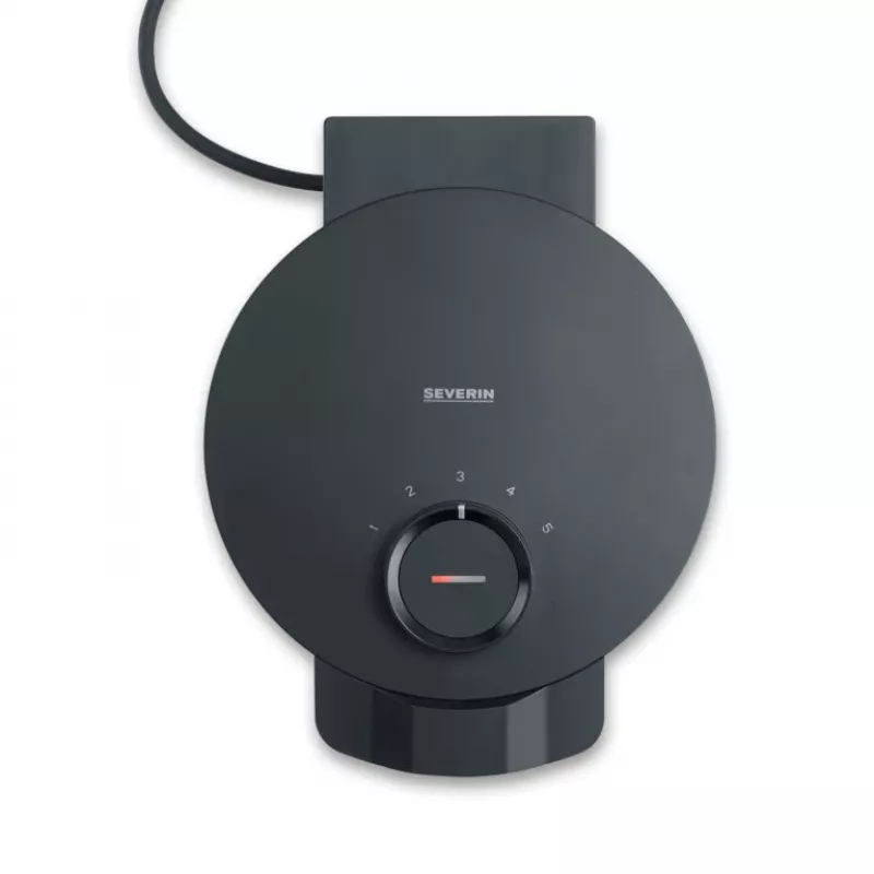 Vohvelirauta Severin WA 2116 1000 W musta sydämen muotoinen