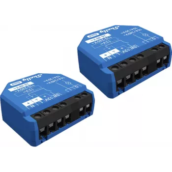 Älykytkin Shelly 1 Gen3, langaton, 240 V AC, muovikotelo, 42×16×37 mm, 2 kpl:n pakkaus