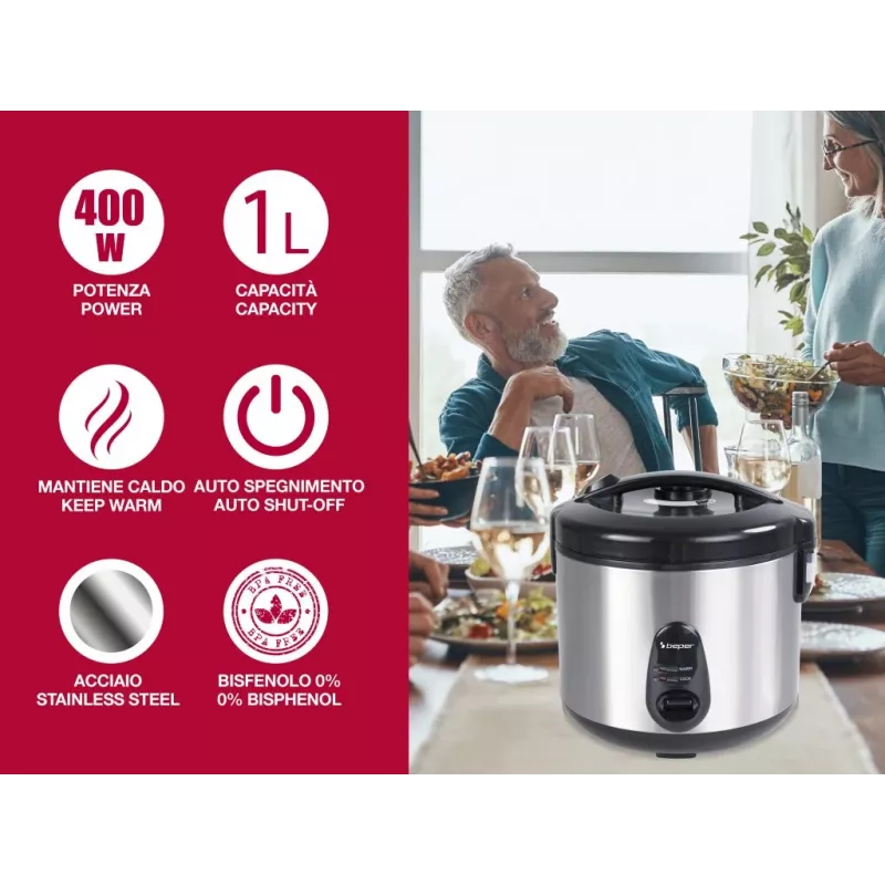Beper P101VAP002 riisinkeitin ja höyrykeitin