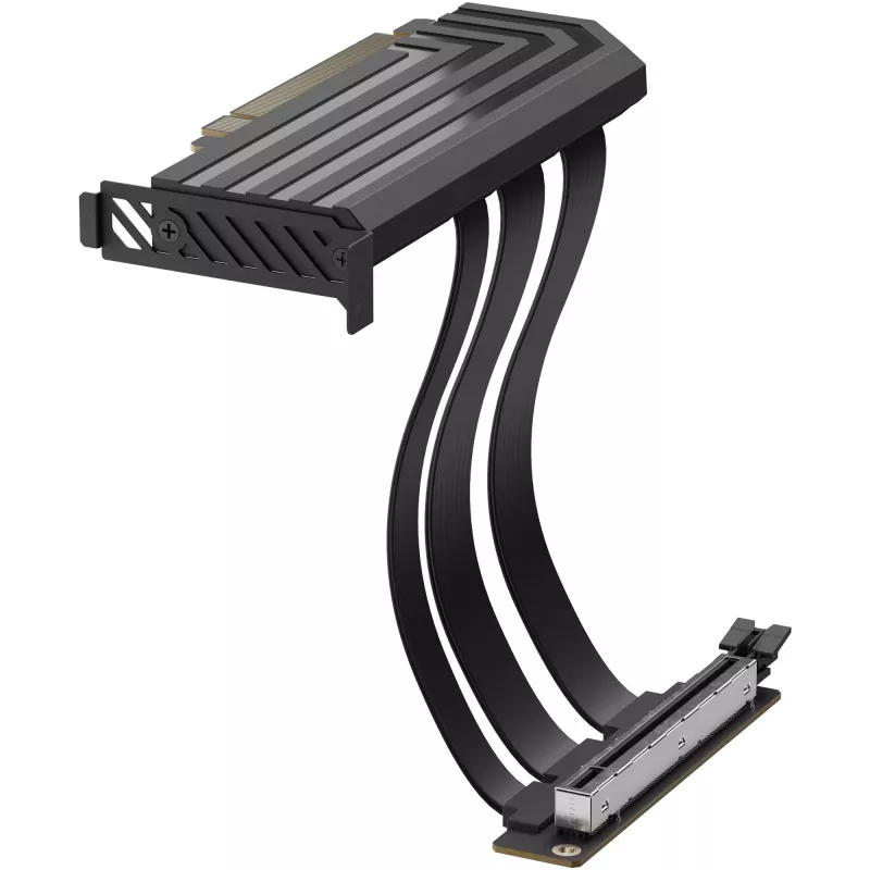 PCIe 5.0 Hyper -riser, jatkokaapeli musta, 20 cm
