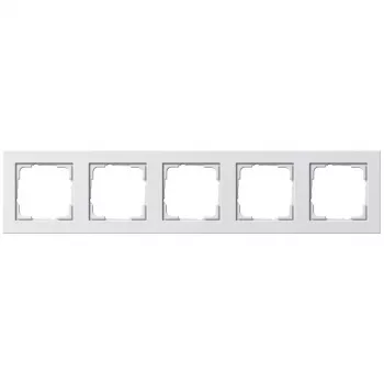 Seinälevy GIRA E2 valkoinen — termoplasti, ruuviton muotoilu, 80,8×366×9,3 mm